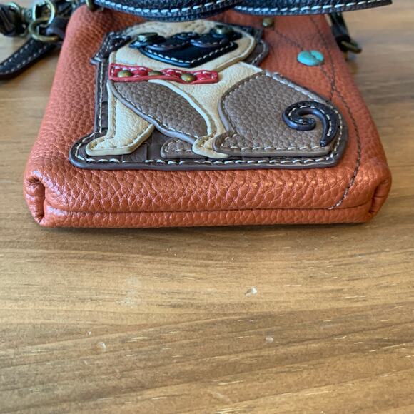 Chala Pug Cellphone Crossbody Purse Bag Dog Travel Convertible Strap - Picture 6 of 11